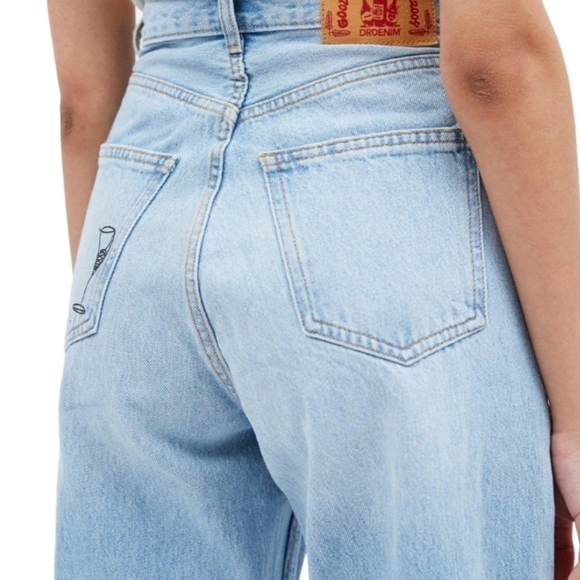 Dr Denim Echo High Rise Wedgie Scribble Jeans Size 26W30L NWT - Picture 4 of 16